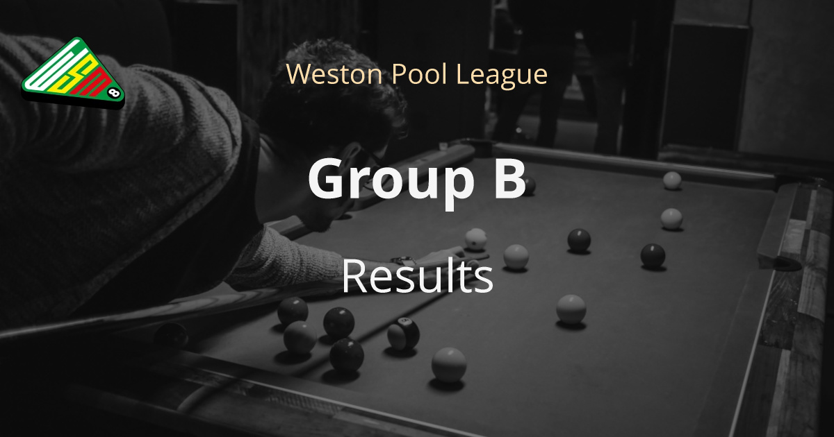 Group B | Results | Southampton Regional Pool League
